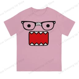 Domo Kun Print Funny Short Sleeved T-shirt Men Women Versatile  Couple Tops
