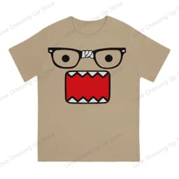 Domo Kun Print Funny Short Sleeved T-shirt Men Women Versatile  Couple Tops