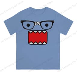Domo Kun Print Funny Short Sleeved T-shirt Men Women Versatile  Couple Tops