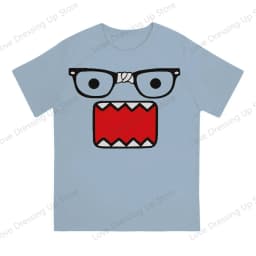Domo Kun Print Funny Short Sleeved T-shirt Men Women Versatile  Couple Tops