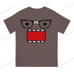 Domo Kun Print Funny Short Sleeved T-shirt Men Women Versatile  Couple Tops
