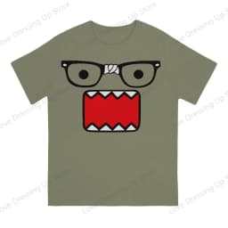 Domo Kun Print Funny Short Sleeved T-shirt Men Women Versatile  Couple Tops