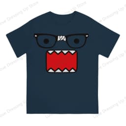 Domo Kun Print Funny Short Sleeved T-shirt Men Women Versatile  Couple Tops