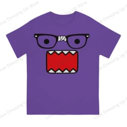 Domo Kun Print Funny Short Sleeved T-shirt Men Women Versatile  Couple Tops