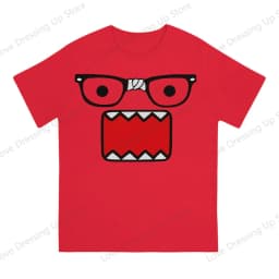 Domo Kun Print Funny Short Sleeved T-shirt Men Women Versatile  Couple Tops