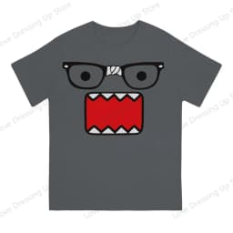 Domo Kun Print Funny Short Sleeved T-shirt Men Women Versatile  Couple Tops