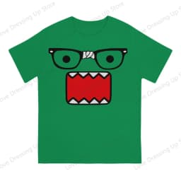 Domo Kun Print Funny Short Sleeved T-shirt Men Women Versatile  Couple Tops