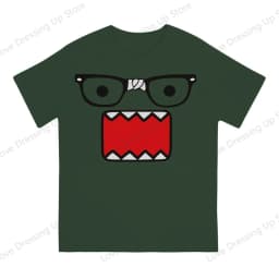 Domo Kun Print Funny Short Sleeved T-shirt Men Women Versatile  Couple Tops