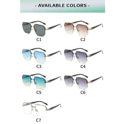 New Fashion Sunglasses Cool Men Vintage Brand Design Metal Square Sun Glasses Women Shades UV400 Oculos De Sol
