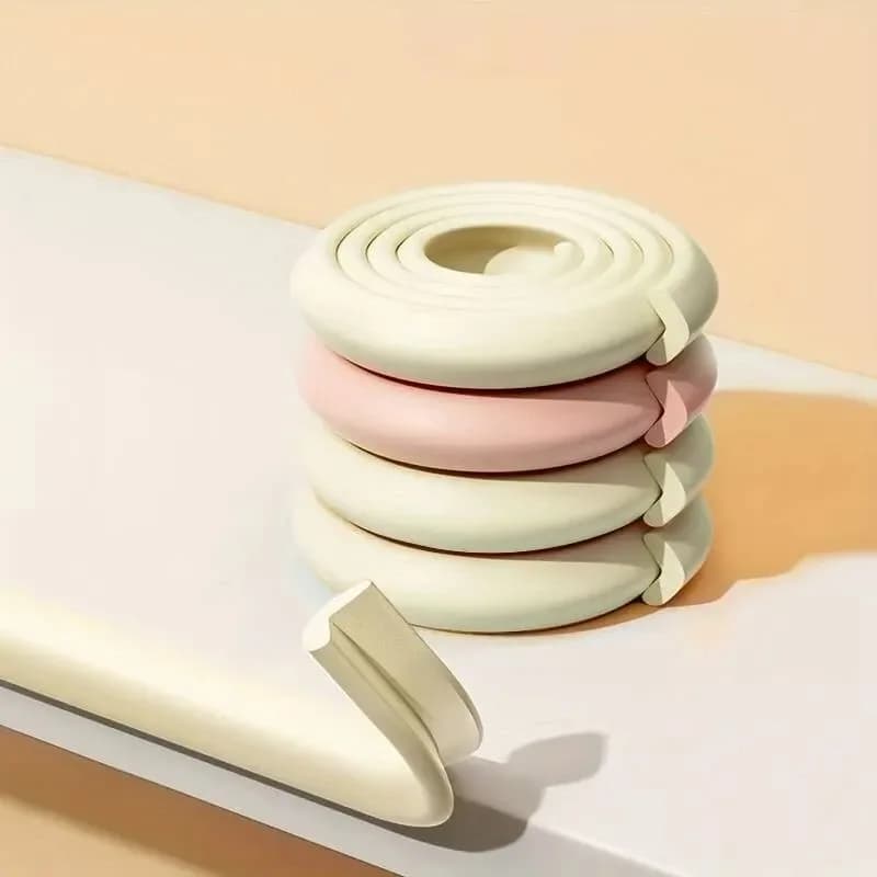 2M Child Bumper Strips Baby Safety Anti-collision Soft Table Edge L-shaped Protector Strip Safety Table Corner Protection Strips