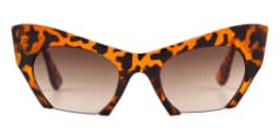 WHO CUTIE Women Cat Eye Sunglasses Brand Designer Female Oversized Half Frame Pink Leopard Sun Glasses CE Lens Shades OM703