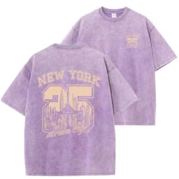 New York City Funny Print Woman T Shirts Summer Vintage Washed Cotton Breathable Tee Shirt Fashion Casual Home Tshirt