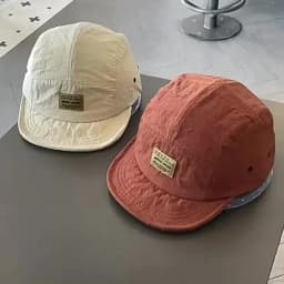 Japanese 5 Panel Quick-drying Breathable Short Brim Baseball Cap Men Women Face Small Soft Top Hip-hop Cap Women Soft Brim Hat