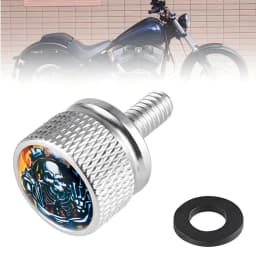 Black Motorcycle Rear Seat Bolt Fender Bolt Screw 1/4"-20 Thread For Harley Sportster Dyna Softail Street Glide 1996-2015