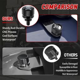 Black Motorcycle Rear Seat Bolt Fender Bolt Screw 1/4"-20 Thread For Harley Sportster Dyna Softail Street Glide 1996-2015