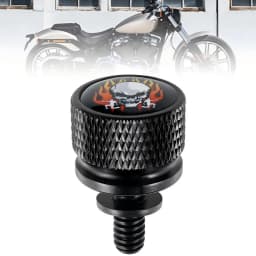 Black Motorcycle Rear Seat Bolt Fender Bolt Screw 1/4"-20 Thread For Harley Sportster Dyna Softail Street Glide 1996-2015