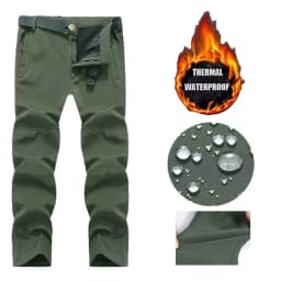 Men's City Cargo Autumn Winter Fleece Softshell Hiking Pants Fishing Climbing Trekking Casual Hunting Camping Trousers M-5XL