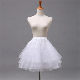 Full Shape Hoop Skirt 5 Ruffles Layers Ball Gown Petticoat Underskirt Slip for Wedding Dress Adjustable Waist