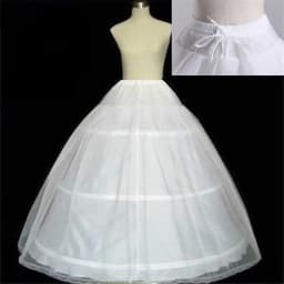 Full Shape Hoop Skirt 5 Ruffles Layers Ball Gown Petticoat Underskirt Slip for Wedding Dress Adjustable Waist
