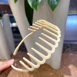 Wave Headband Hairbands Brown Resin Wave Toothed Headband Thin Non-slip Women Makkeup Hair Comb Zigzag Band Notched Headband