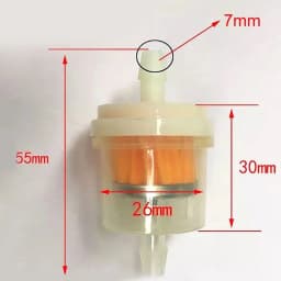 Car Gasoline Oil Filter Pipes Universal Inline Gas Fuel Filter for Small Engine Lawn Mower Motorcycle Accessories 7MM