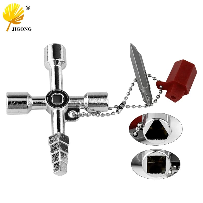 New 5 In 1 Cross Square Triangle Train Electrical Cabinet Elevator Key