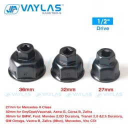 Oil Filter Wrench Cap Housing Removal Tool 6 Flutes 27MM 32MM 36MM 1/2" DRIVE