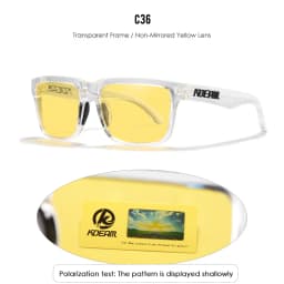 2025 Kdeam New Polarized Sunglasses for Men Women Fashion Unisex Brand Trendy Outdoor Eyewear For Couple Red Lens
