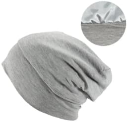 Satin Lined Hair Bonnet Hat For Women Men Bamboo Cotton Elastic Night Sleeping Cap Silk Skullies Beanie Hat Curly Hair Headwrap