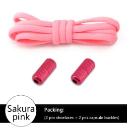 No tie Shoelace Elastic laces Sneakers Tennis Stretchy Lazy Round Shoelaces without ties Kids Adult Shoes Accessories 1Pair