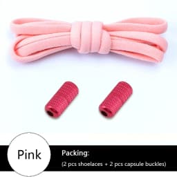 No tie Shoelace Elastic laces Sneakers Tennis Stretchy Lazy Round Shoelaces without ties Kids Adult Shoes Accessories 1Pair