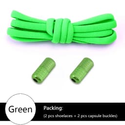 No tie Shoelace Elastic laces Sneakers Tennis Stretchy Lazy Round Shoelaces without ties Kids Adult Shoes Accessories 1Pair