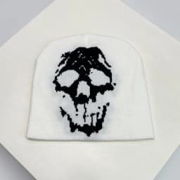 Skull Grimace Wool Bucket Knitted Hats Color Block Warm Comfortable Autumn and Winter Versatile Punk Fashion Hip Hop Street Ins