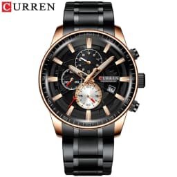 CURREN Luxury Factory Watch Men Calendar Sport Military Male Clock Brand Luxury Origianl PU Leather Steel Band Wristwatch 8208