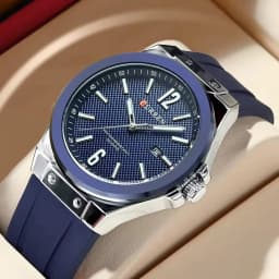 CURREN Luxury Factory Watch Men Calendar Sport Military Male Clock Brand Luxury Origianl PU Leather Steel Band Wristwatch 8208