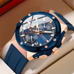 CURREN Luxury Factory Watch Men Calendar Sport Military Male Clock Brand Luxury Origianl PU Leather Steel Band Wristwatch 8208