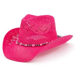 Summer Women Girls Adult Size Neck Draw String Adjustable Cow Girl Hat White Cowgirl Hat Cowboy Hat Pink Star