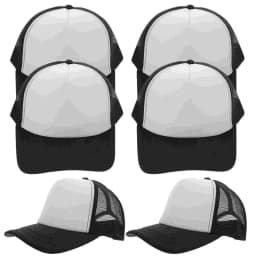 10 Pcs Polyester Mesh Blank Baseball Cap Adjustable Snapback Trucker Hat Diy Sublimation Hats Lightweight Breathable HatsCaps