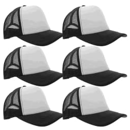 10 Pcs Polyester Mesh Blank Baseball Cap Adjustable Snapback Trucker Hat Diy Sublimation Hats Lightweight Breathable HatsCaps