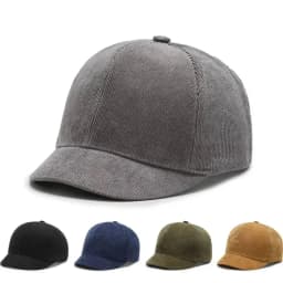 New Short Brim Solid Color Outdoor Shade Men Baseball Cap Spring Autumn Adjustable Korean Version Dad Hat Peaked Cap