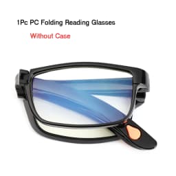 TR90 Folding Reading Glasses with Zipper Case Women Men Portable Lightweight Presbyopia Eyeglasses Square Magnifying Eyewear