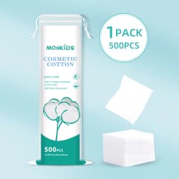 100pcs Soft and Breathable Circular Makeup Remover Pads, Double-Sided Textured Cotton Pads, Used for Daily Facial Cleansing