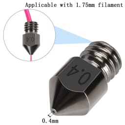 2/5/10PCS MK8 Hardened Steel Nozzles 0.2 0.4 0.6 0.8 1.0mm M6 Thread 1.75MM Filament for 3D printers Hotend CR10 Ender3