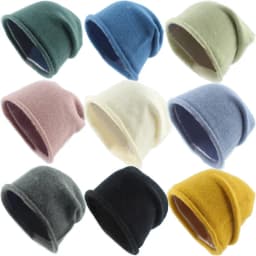 New Unisex Slouchy Edge Curl Autumn Hat Rabbit Fur Solid Color Soft Warm Beanies Winter Women's Cap Casual Skullies Gift Bonnets