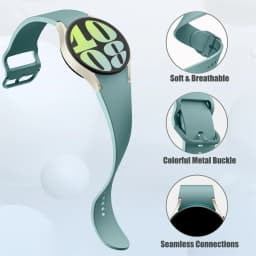 Silicone Strap For Samsung Galaxy Watch 7 6 5 4 FE 44mm 40mm 5 pro 45mm sport band 20mm No gap Bracelet Galaxy Watch 6-4 classic