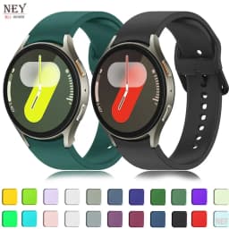 Silicone Strap For Samsung Galaxy Watch 7 6 5 4 FE 44mm 40mm 5 pro 45mm sport band 20mm No gap Bracelet Galaxy Watch 6-4 classic
