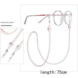 Imitation Pearl Reading Glasses Chain Glasses Accessories Beaded Chain Sunglass Lanyard Straps 75cm Eyeglasses Hanging Rope
