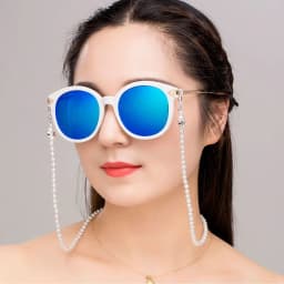 Imitation Pearl Reading Glasses Chain Glasses Accessories Beaded Chain Sunglass Lanyard Straps 75cm Eyeglasses Hanging Rope