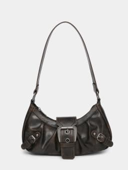 2024 Spring Hot Selling Maillard Style Retro Style Small Bag Spicy Girl Y2K Wasteland Style vintage Leather Shoulder Armpit Bag