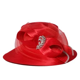FS Luxury Wedding Bridal Party Hats For Women Bow Bowler Hat Elegant Satin Cloth Wide Brim Flat Top Sun Visor Cap Female Hat